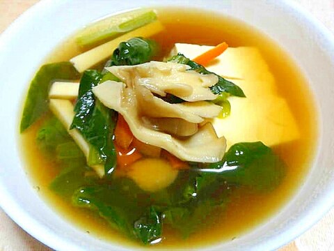 豆腐の野菜あんかけ風和風スープ